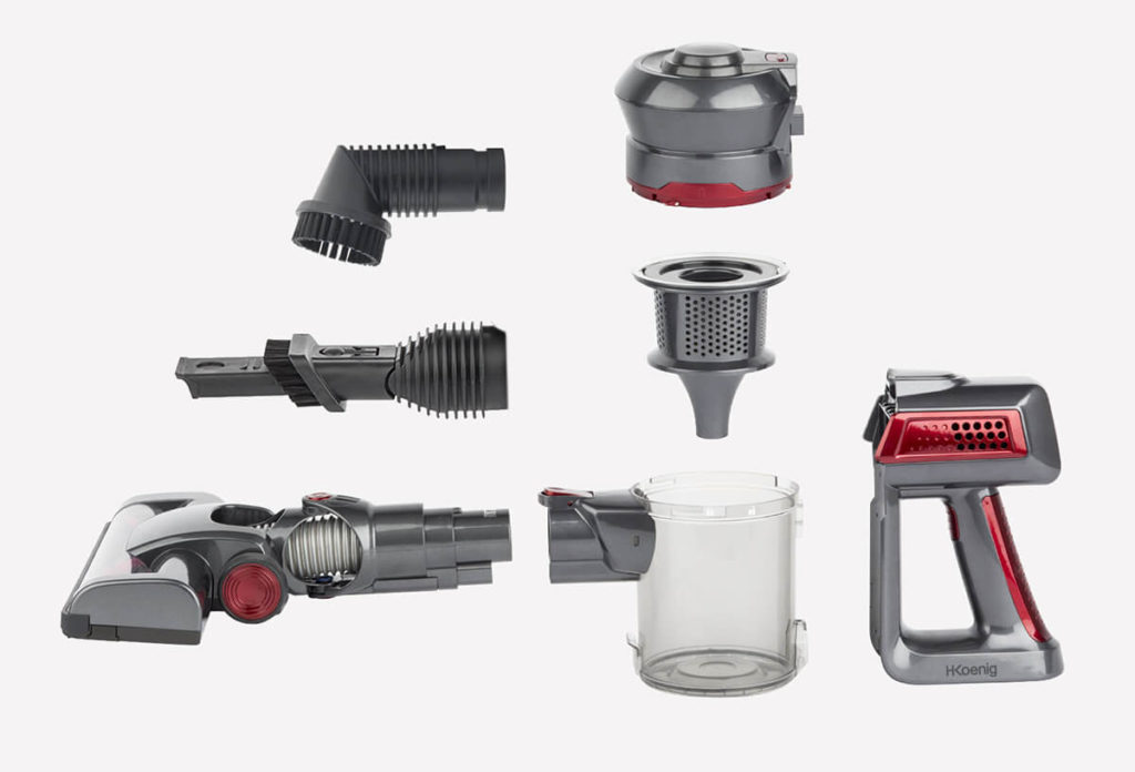 H Koenig UP600 EasyClean 2 in 1 senza fili | ▷ Migliore Scopa Elettrica | Guida e Classifica (Apr. 2023) accessori-migliore-scopa-elettrica-hkoenig