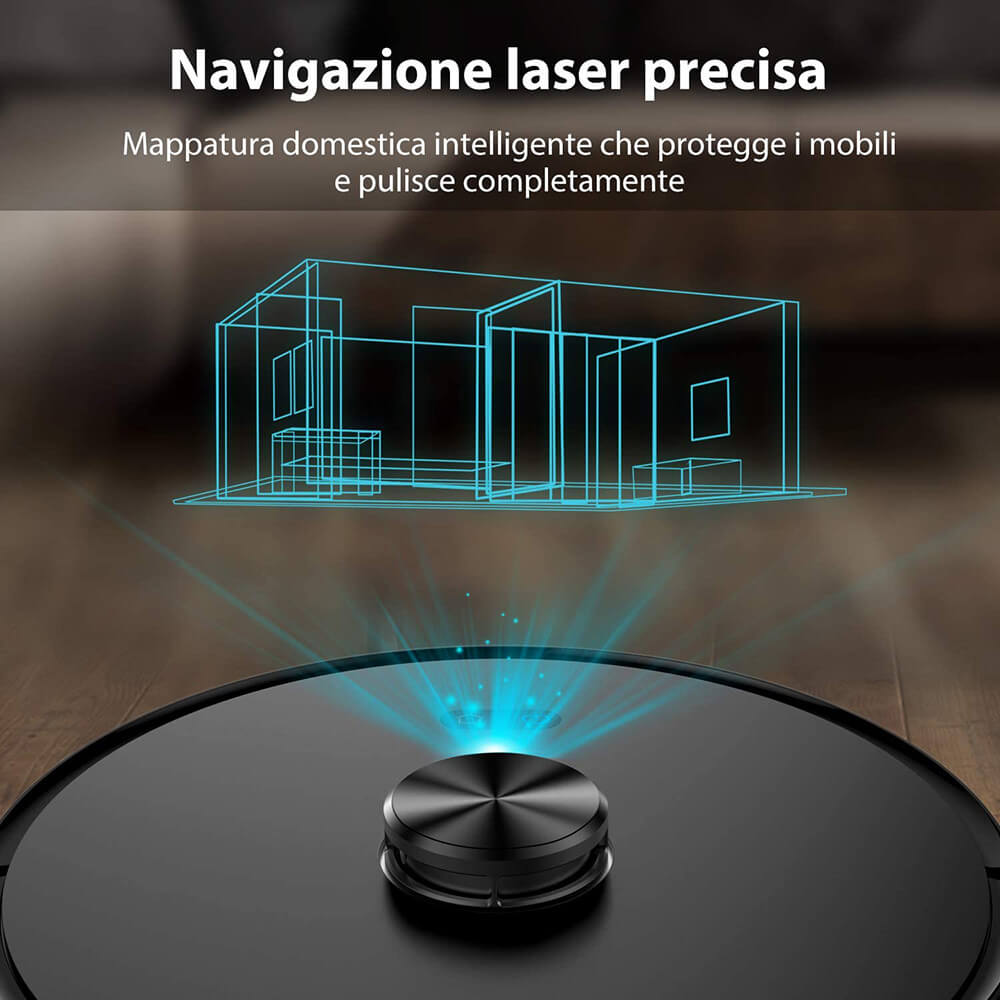 Honiture Q6 Navigazione | Honiture Q6 WiFi : Recensione Robot Aspirapolvere Lavapavimenti Honiture Q6 - Navigazione - Robot Aspirapolvere Lavapavimenti