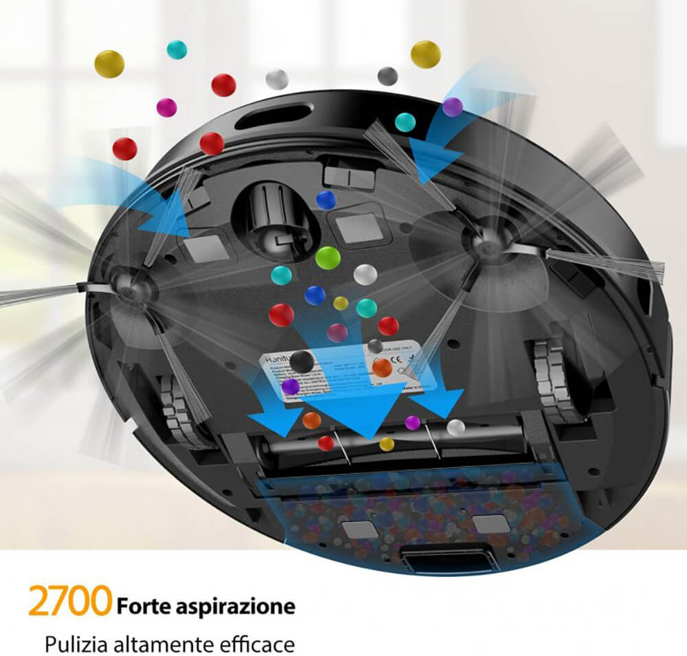 Honiture Q6 Parte Inferiore | Honiture Q6 WiFi : Recensione Robot Aspirapolvere Lavapavimenti Honiture Q6 Parte Inferiore - Robot Aspirapolvere Lavapavimenti